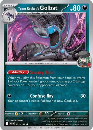 Team Rocket's Golbat (121) [SV10: Destined Rivals] Reverse Holofoil - Deck Out Gaming