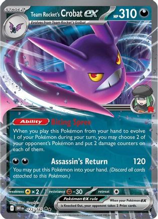 Team Rocket's Crobat ex - 122/182 (122) [SV10: Destined Rivals] Holofoil - Deck Out Gaming