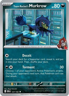 Team Rocket's Murkrow - 127/182 (127) [SV10: Destined Rivals] Reverse Holofoil - Deck Out Gaming