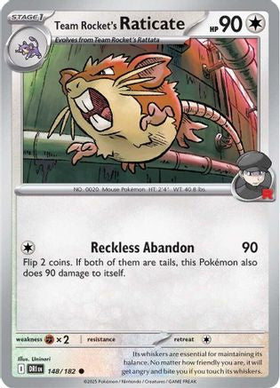 Team Rocket's Raticate - 148/182 (148) [SV10: Destined Rivals] - Deck Out Gaming