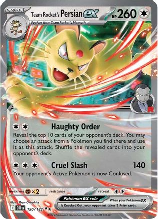 Team Rocket's Persian ex - 150/182 (150) [SV10: Destined Rivals] Holofoil - Deck Out Gaming