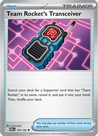 Team Rocket's Transceiver (178) [SV10: Destined Rivals] Reverse Holofoil - Deck Out Gaming