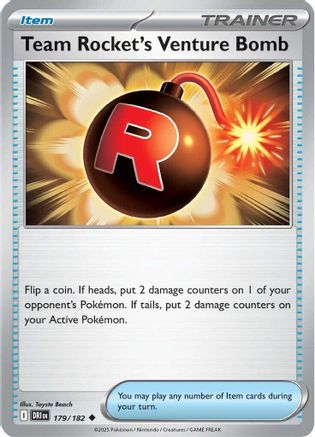 Team Rocket's Venture Bomb (179) [SV10: Destined Rivals] Reverse Holofoil - Deck Out Gaming