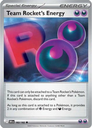 Team Rocket's Energy (182) [SV10: Destined Rivals] Reverse Holofoil - Deck Out Gaming