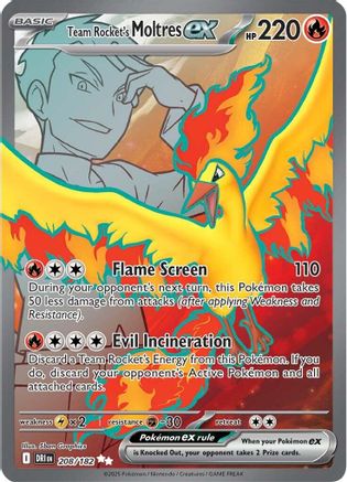 Team Rocket's Moltres ex - 208/182 (208) [SV10: Destined Rivals] Holofoil - Deck Out Gaming