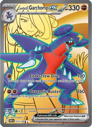 Cynthia's Garchomp ex - 215/182 (215) [SV10: Destined Rivals] Holofoil - Deck Out Gaming