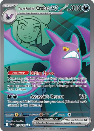 Team Rocket's Crobat ex - 217/182 (217) [SV10: Destined Rivals] Holofoil - Deck Out Gaming