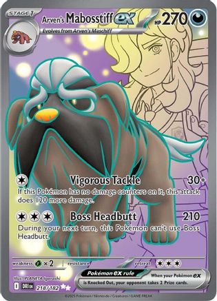 Arven's Mabosstiff ex - 218/182 (218) [SV10: Destined Rivals] Holofoil - Deck Out Gaming