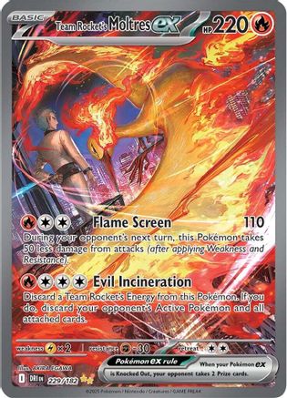 Team Rocket's Moltres ex - 229/182 (229) [SV10: Destined Rivals] Holofoil - Deck Out Gaming
