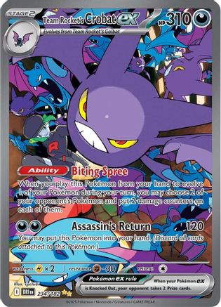 Team Rocket's Crobat ex - 234/182 (234) [SV10: Destined Rivals] Holofoil - Deck Out Gaming