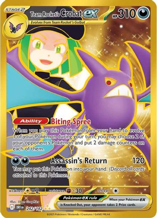 Team Rocket's Crobat ex - 242/182 (242) [SV10: Destined Rivals] Holofoil - Deck Out Gaming