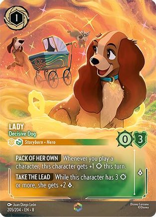 Lady - Decisive Dog (Enchanted) (205/204) [Reign of Jafar] Holofoil - Deck Out Gaming