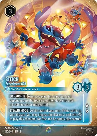Stitch - Experiment 626 (Enchanted) (220/204) [Reign of Jafar] Holofoil - Deck Out Gaming