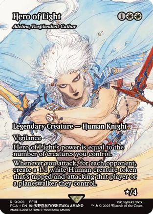 Hero of Light - Adeline, Resplendent Cathar (Showcase) (1) [FINAL FANTASY: Through the Ages] - Deck Out Gaming