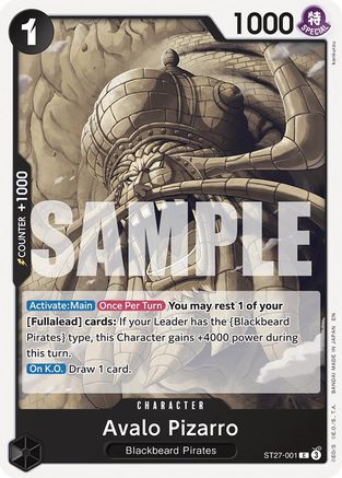 Avalo Pizarro (ST27-001) [Starter Deck 27: BLACK Marshall.D.Teach]-1