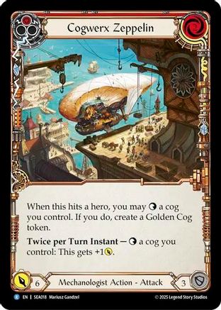 Cogwerx Zeppelin (Red) (SEA018) [High Seas] - Deck Out Gaming