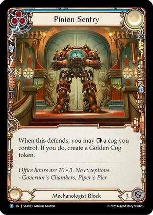 Pinion Sentry (SEA023) [High Seas] Rainbow Foil - Deck Out Gaming