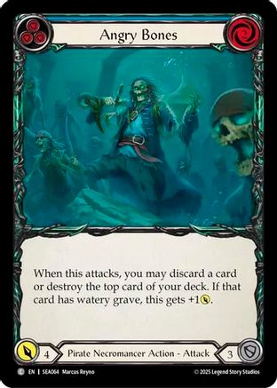 Angry Bones (Blue) (SEA064) [High Seas] Rainbow Foil - Deck Out Gaming