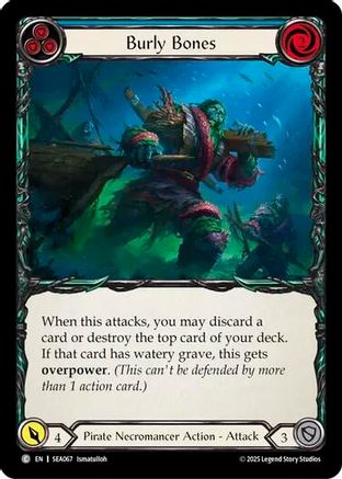 Burly Bones (Blue) (SEA067) [High Seas] Rainbow Foil - Deck Out Gaming