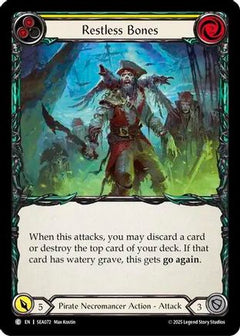 Restless Bones (Yellow) (SEA072) [High Seas] Rainbow Foil - Deck Out Gaming