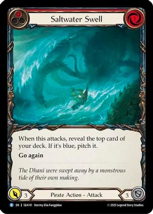 Saltwater Swell (Red) (SEA141) [High Seas] Rainbow Foil - Deck Out Gaming