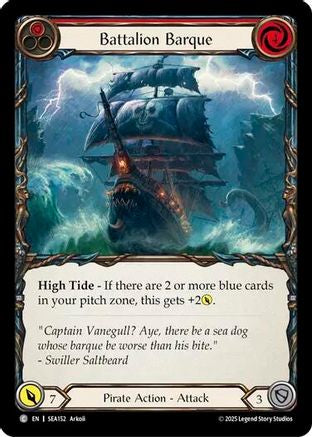 Battalion Barque (Red) (SEA152) [High Seas] Rainbow Foil - Deck Out Gaming