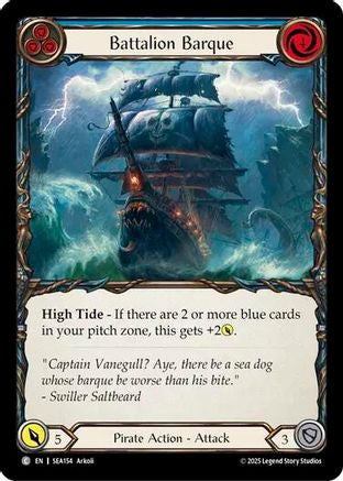 Battalion Barque (Blue) (SEA154) [High Seas] Rainbow Foil - Deck Out Gaming
