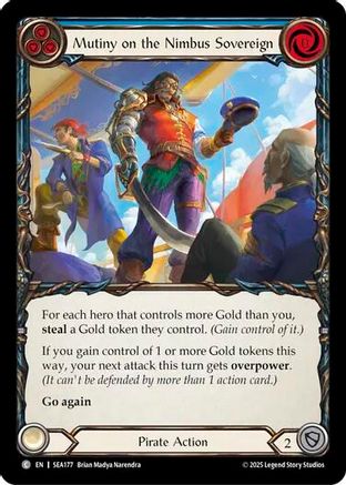 Mutiny on the Nimbus Sovereign (SEA177) [High Seas] Rainbow Foil - Deck Out Gaming
