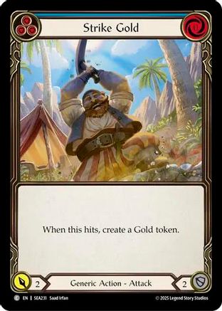 Strike Gold (Blue) (SEA231) [High Seas] Rainbow Foil - Deck Out Gaming