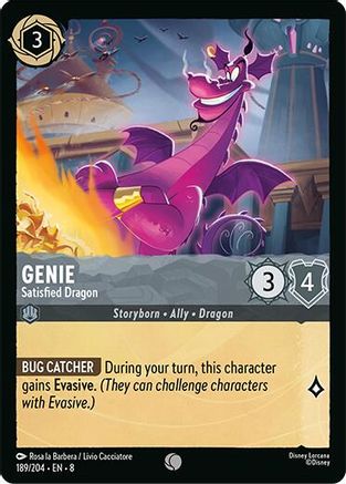 Genie - Satisfied Dragon (189/204) [Reign of Jafar] Cold Foil - Deck Out Gaming