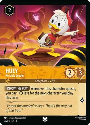 Huey - Reliable Leader (Foil) (3/204) [Reign of Jafar] Cold Foil - Deck Out Gaming