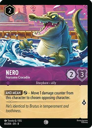 Nero - Fearsome Crocodile (Foil) (65/204) [Reign of Jafar] Cold Foil - Deck Out Gaming