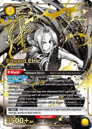 Edward Elric (SR***) (UE09BT/FMA-1-012) [UE09BT: FULLMETAL ALCHEMIST] Foil - Deck Out Gaming