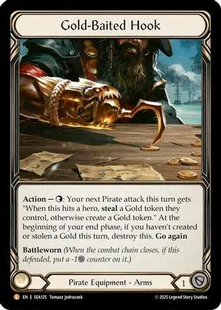 Gold-Baited Hook (Treasure) (SEA125) [High Seas] Cold Foil - Deck Out Gaming