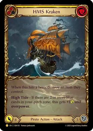 HMS Kraken (Treasure) (SEA135) [High Seas] Cold Foil - Deck Out Gaming