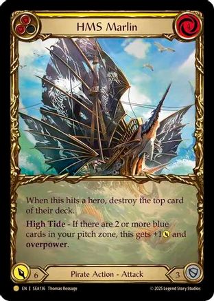 HMS Marlin (Treasure) (SEA136) [High Seas] Cold Foil - Deck Out Gaming
