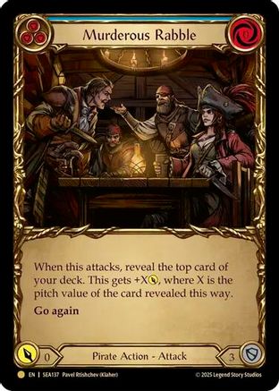 Murderous Rabble (Treasure) (SEA137) [High Seas] Cold Foil - Deck Out Gaming