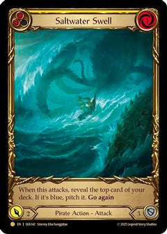 Saltwater Swell (Yellow) (Treasure) (SEA143) [High Seas] Cold Foil - Deck Out Gaming