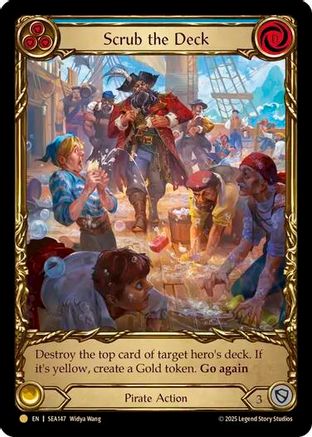 Scrub the Deck (Treasure) (SEA147) [High Seas] Cold Foil - Deck Out Gaming