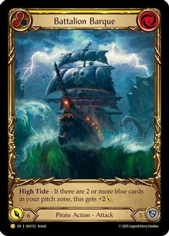 Battalion Barque (Yellow) (Treasure) (SEA153) [High Seas] Cold Foil - Deck Out Gaming