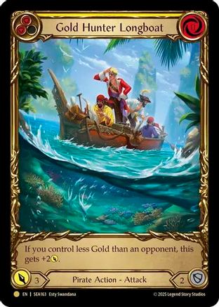 Gold Hunter Longboat (Treasure) (SEA163) [High Seas] Cold Foil - Deck Out Gaming