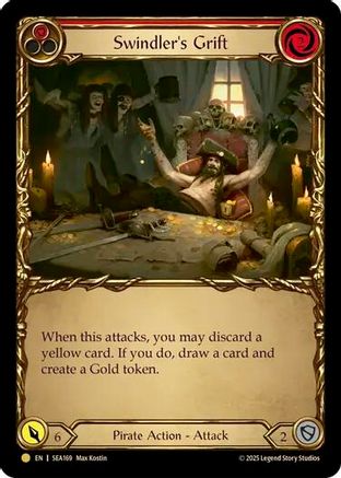 Swindler's Grift (Red) (Treasure) (SEA169) [High Seas] Cold Foil - Deck Out Gaming