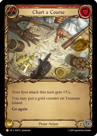 Chart a Course (Red) (Treasure) (SEA173) [High Seas] Cold Foil - Deck Out Gaming