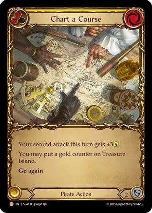 Chart a Course (Yellow) (Treasure) (SEA174) [High Seas] Cold Foil - Deck Out Gaming