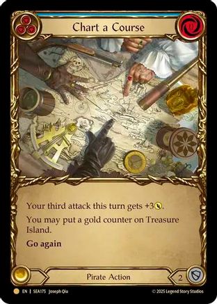 Chart a Course (Blue) (Treasure) (SEA175) [High Seas] Cold Foil - Deck Out Gaming