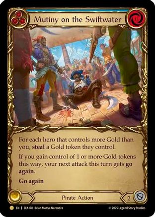 Mutiny on the Swiftwater (Treasure) (SEA178) [High Seas] Cold Foil - Deck Out Gaming