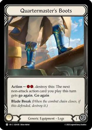 Quartermaster's Boots (Treasure) (SEA185) [High Seas] Cold Foil - Deck Out Gaming