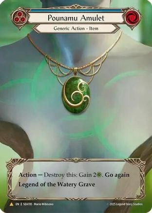Pounamu Amulet (Treasure) (SEA195) [High Seas] Cold Foil - Deck Out Gaming
