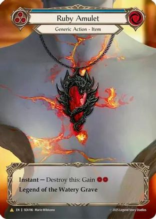 Ruby Amulet (Treasure) (SEA196) [High Seas] Cold Foil - Deck Out Gaming