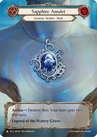 Sapphire Amulet (Treasure) (SEA197) [High Seas] Cold Foil - Deck Out Gaming